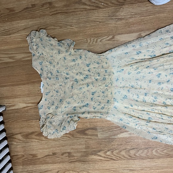 LOVESHACKFANCY Andie Silk Midi Dress Size 4 - Picture 8 of 10